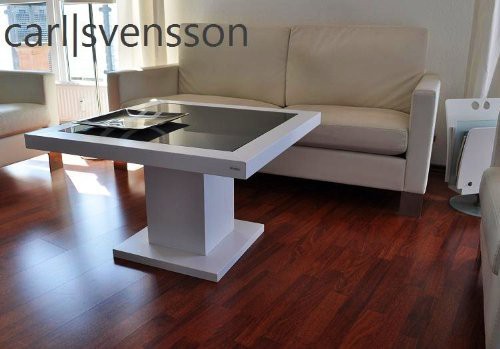 ~ DESIGN COUCHTISCH Tisch S360 weiß getöntes Glas Carl Svensson NEU Design Esstisch Weiß Glas Carl Svensson ~ DESIGN COUCHTISCH Tisch S360 weiß getöntes Glas Carl Svensson NEU