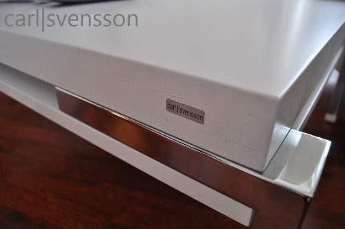 Design Couchtisch Carl Svensson K222 weiß Chrom Tisch Design Couchtisch Carl Svensson K222 weiß Chrom Tisch