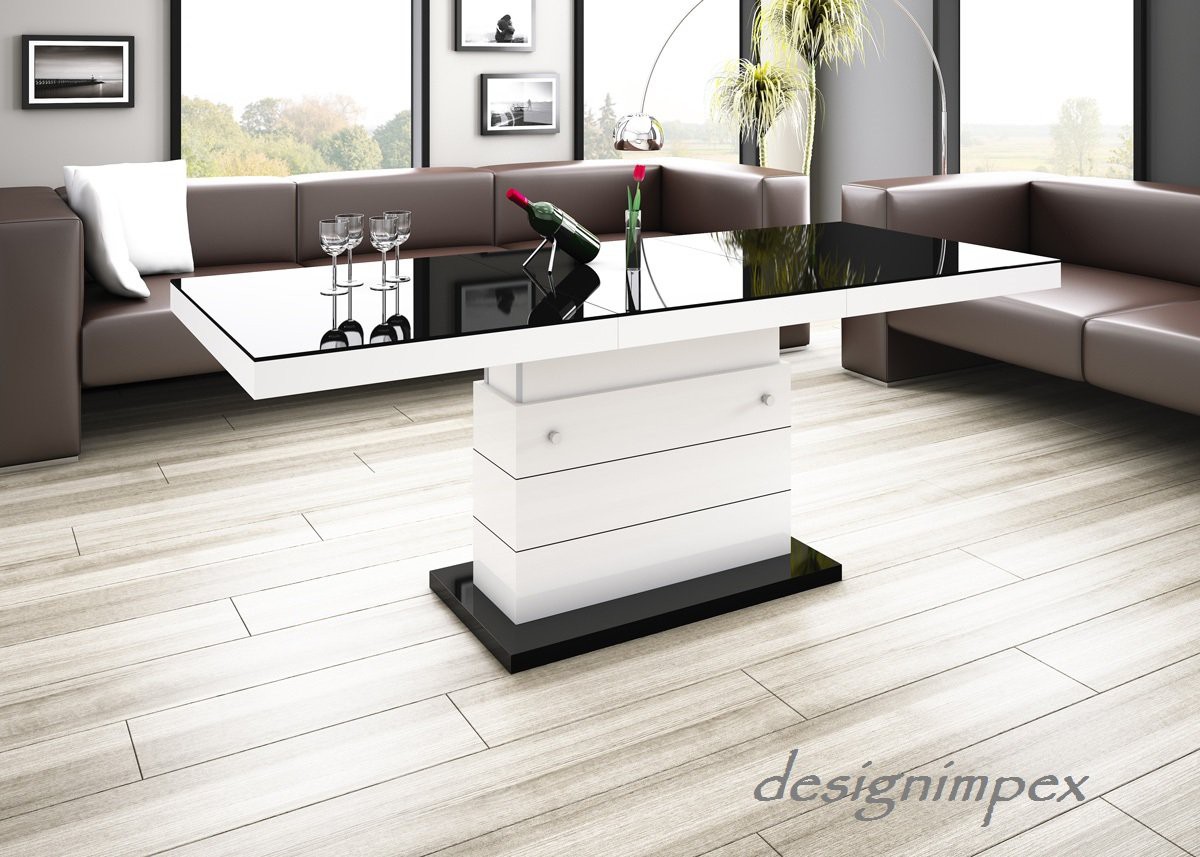 Couchtisch weis schwarz hochglanz – sehremini