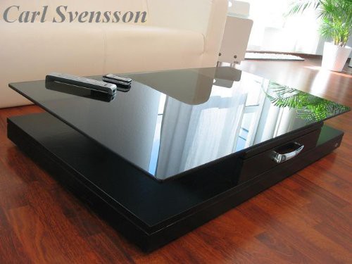 Design couchtisch tisch v 470 schwarz getöntes glas carl svensson ... Wohnzimmertisch schwarz