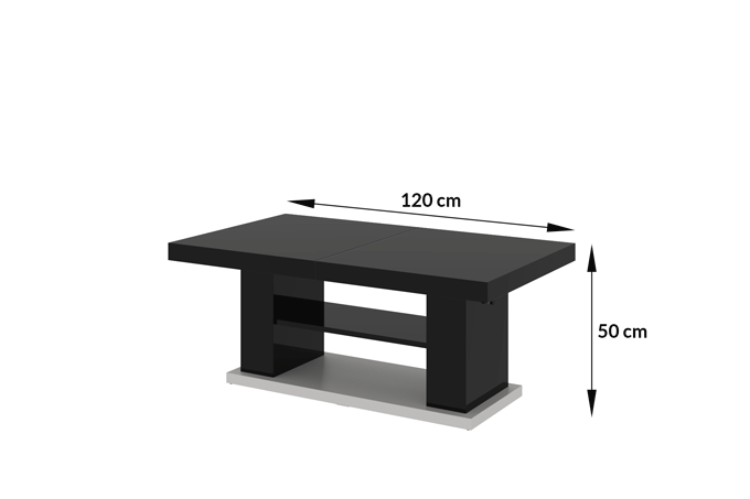 Design Couchtisch HN-777 Sonoma Eiche - Grau höhenverstellbar ... Design Couchtisch HN-777 Sonoma Eiche - Grau höhenverstellbar ...